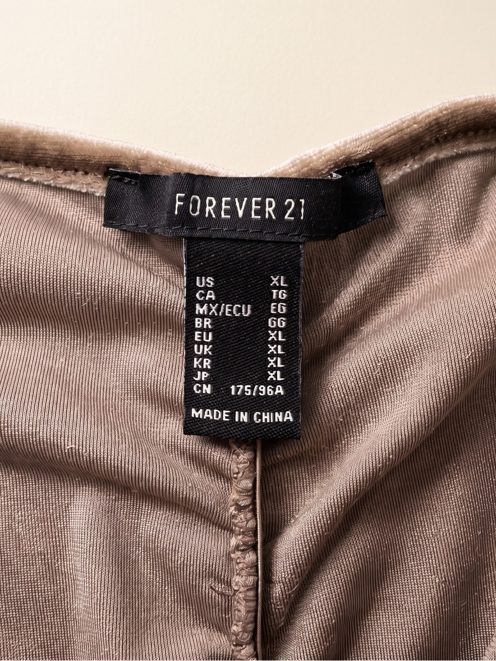 Forever 21 Taupe Ruched Velvet Mini Dress - Picture 5 of 6